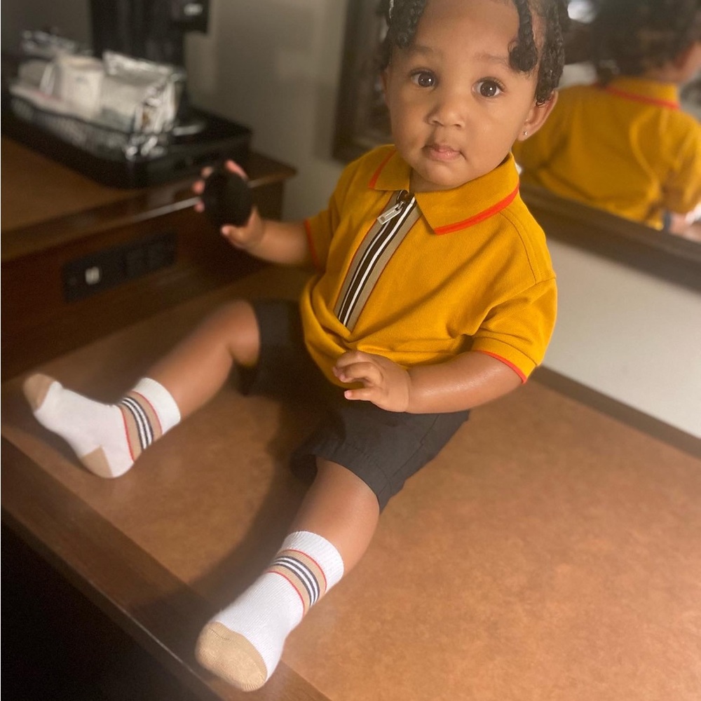 Burberry toddler polo and socks